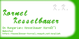 kornel kesselbauer business card